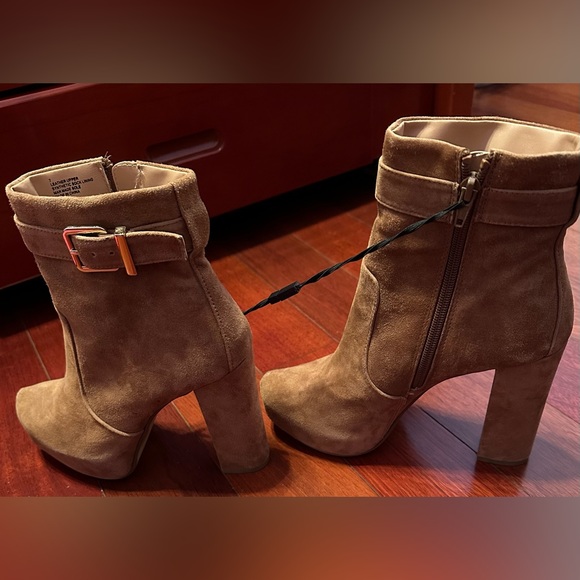 Express Genuine Suede Platform Buckle Boots - Picture 4 of 5